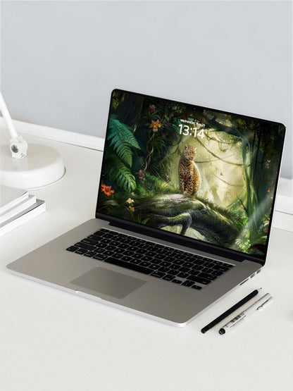 Rainforest Standing Leopard Digital Wallpaper