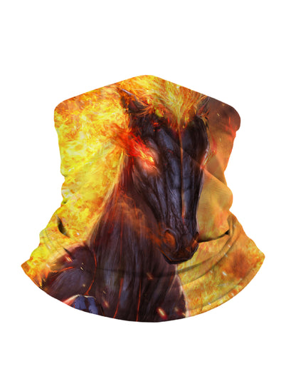 Unisex Fiery Horse Design – Breathable Windproof Face Gaiter