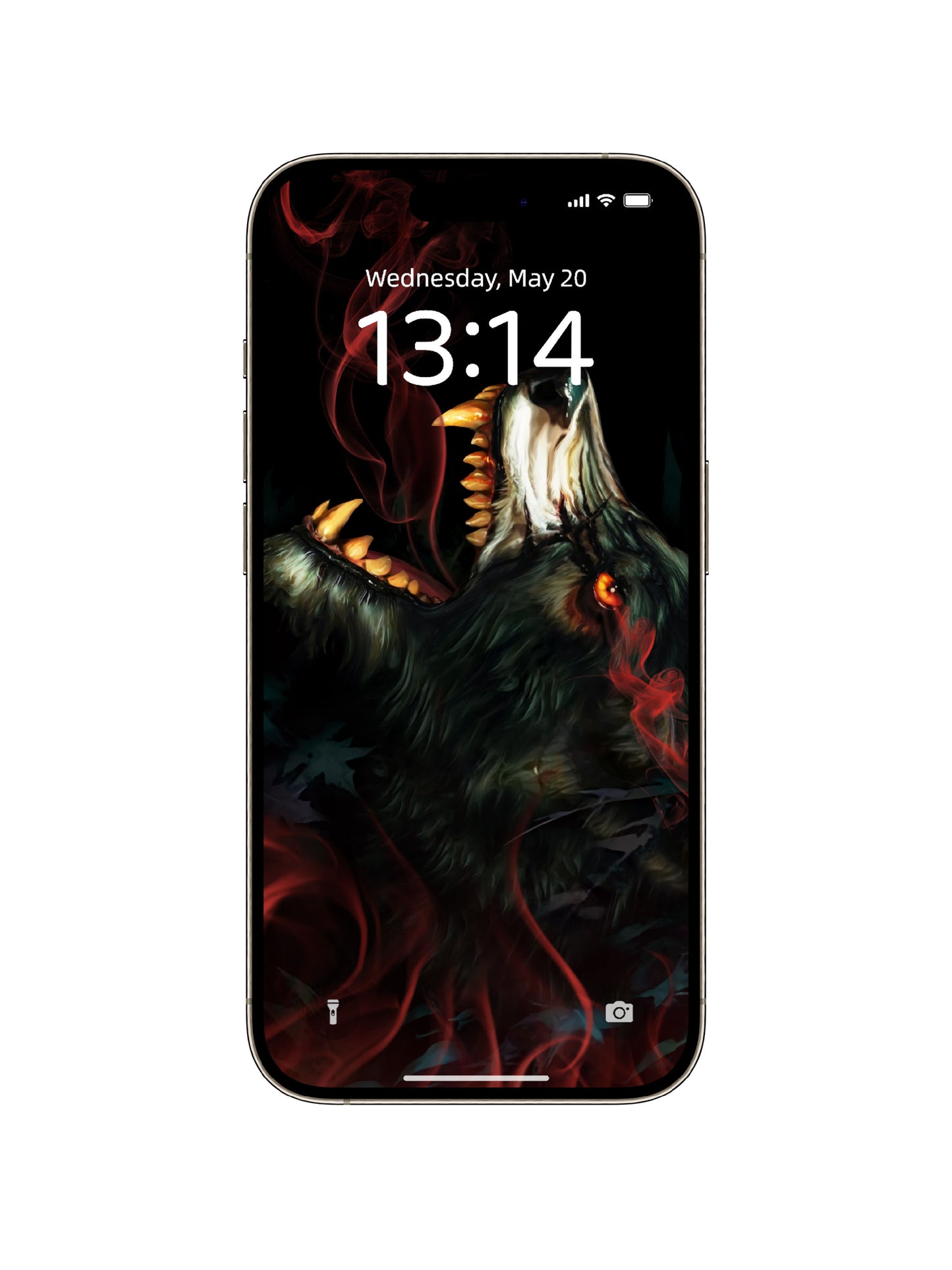 Howling Blood Moon Werewolf Phone Wallpaper