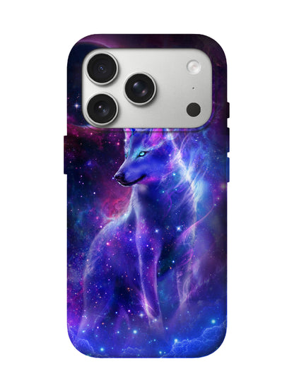 Cosmic Wolf Neon Cyberpunk Protective Phone Case