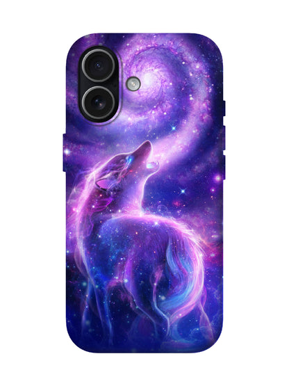 Cosmic Wolf Nebula Edgy Cyberpunk Protective Phone Case