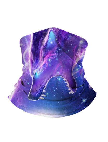 Unisex 3D Cosmic Dragon Neck Gaiter – Breathable Windproof UV Protection Face Cover