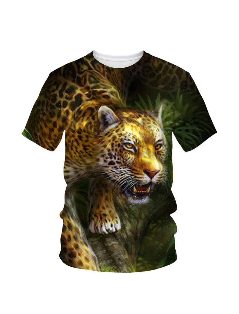 Men Women 3D All Over Print Leopard Jungle T-Shirt Sweatshirt