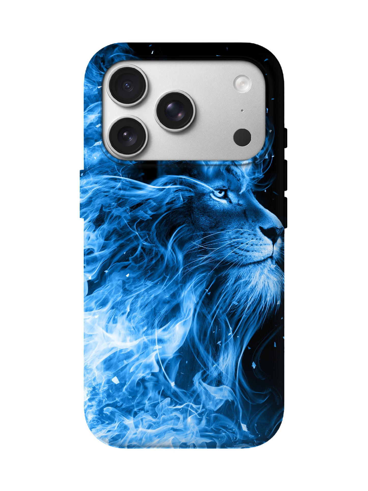 Blue Flame Lion Edgy Tough Phone Case