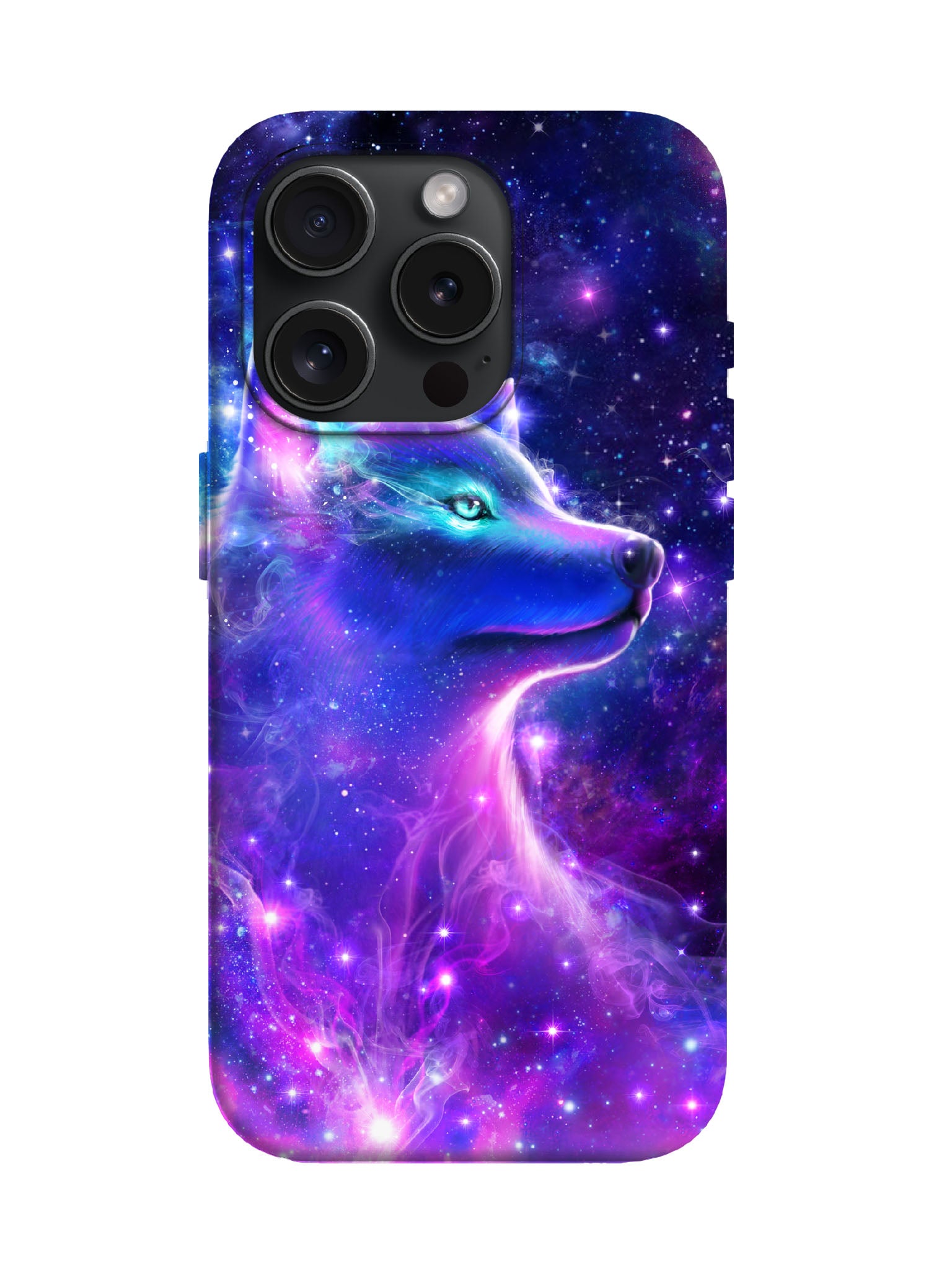 Cosmic Wolf Neon Cyberpunk Protective Phone Case