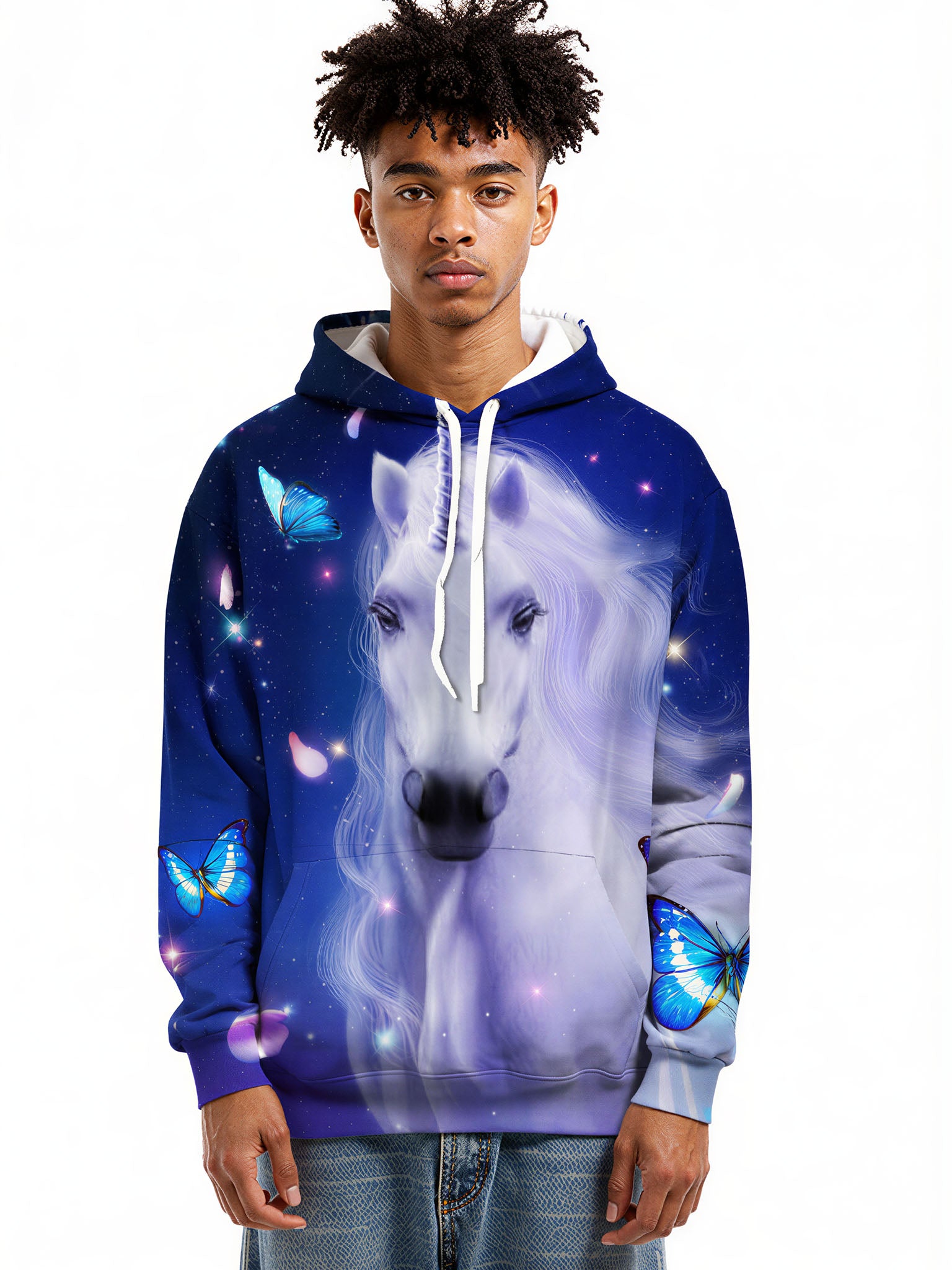 Unicorn Butterfly 3D All Over Print Hoodie for Men Women Galactic Fantasy Style