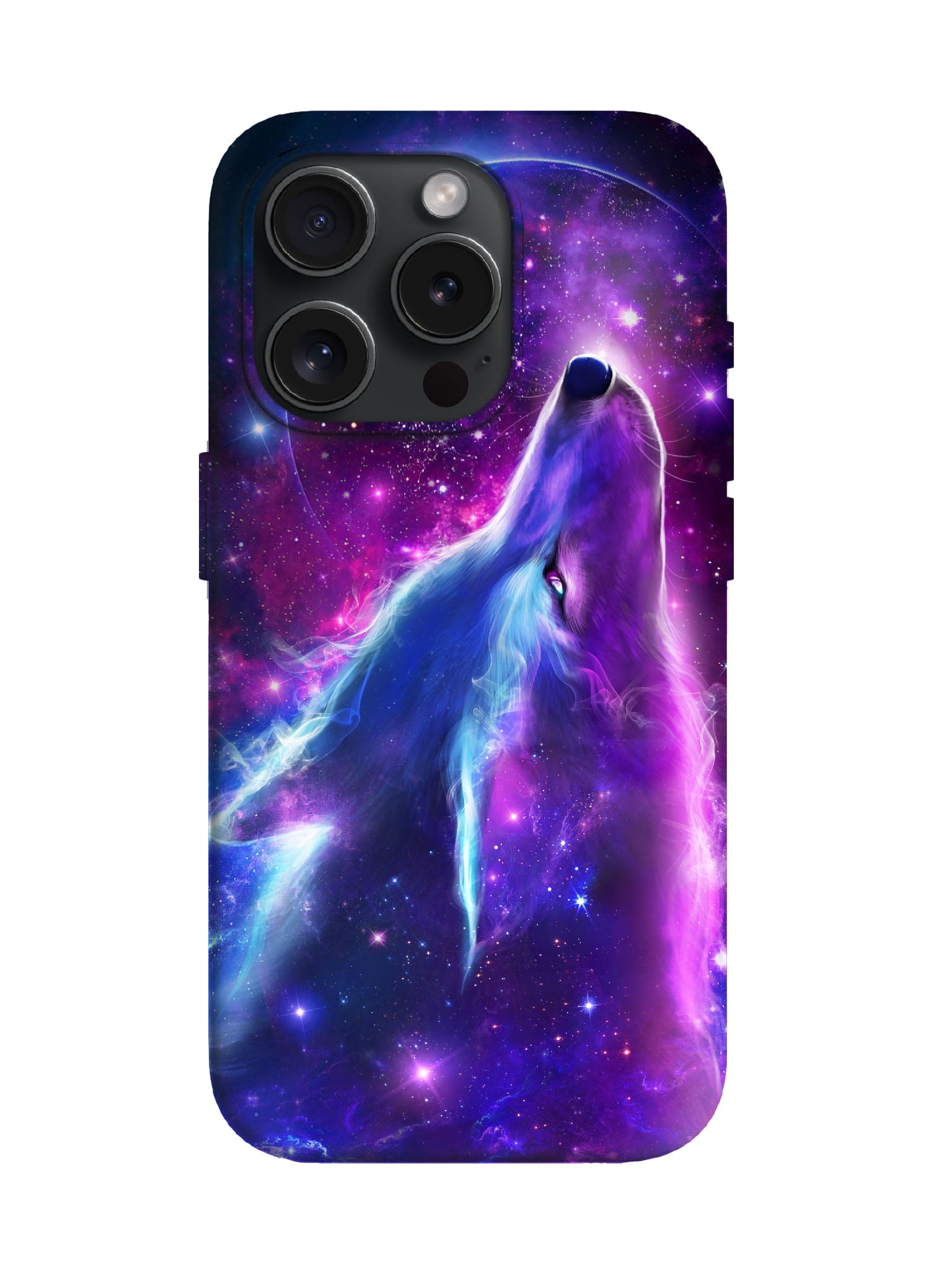 Cosmic Wolf Neon Edgy Tough Phone Case
