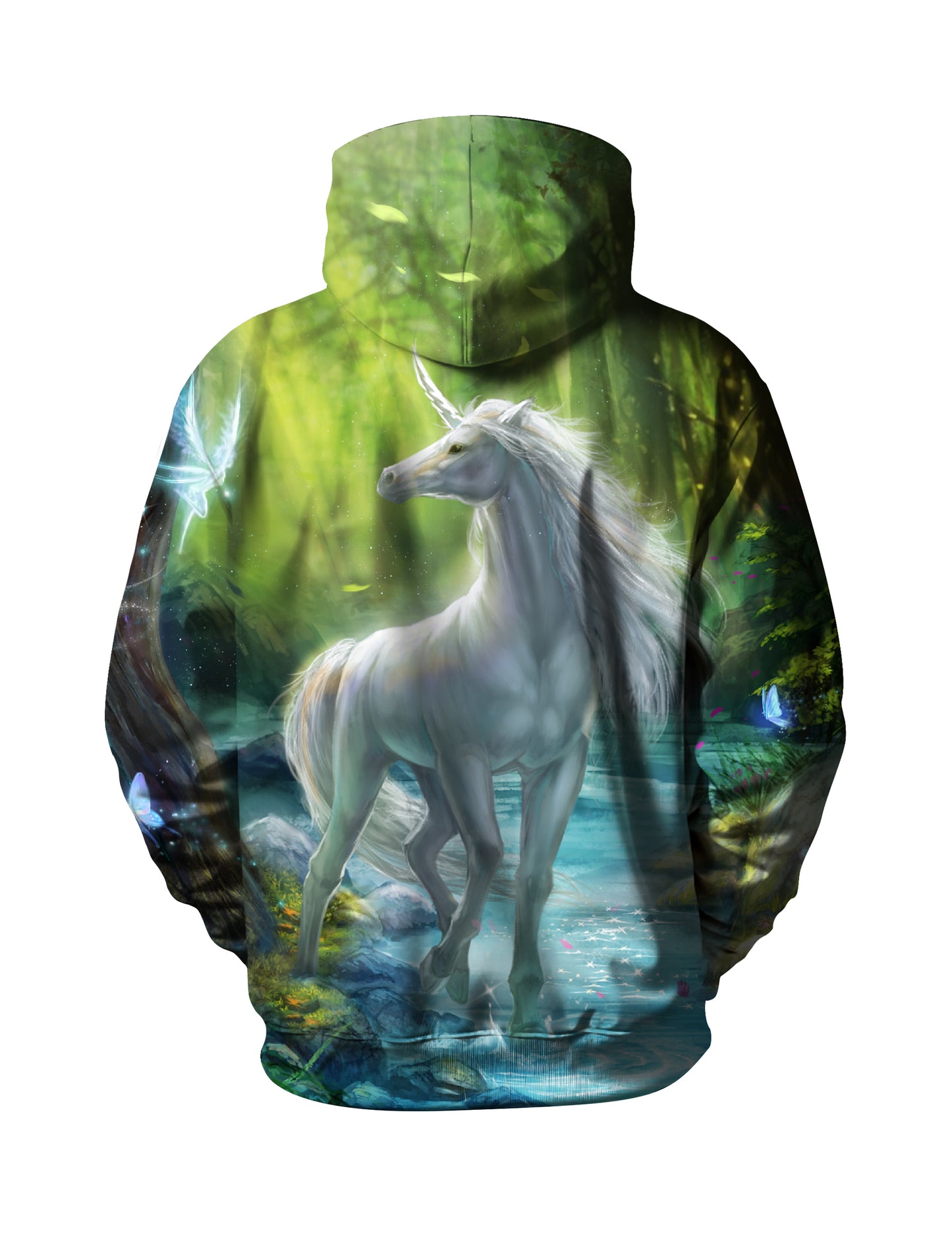 Unicorn Forest 3D All Over Print Hoodie for Men Women Fantasy Nature Graphic Pullover Sweatshirt
