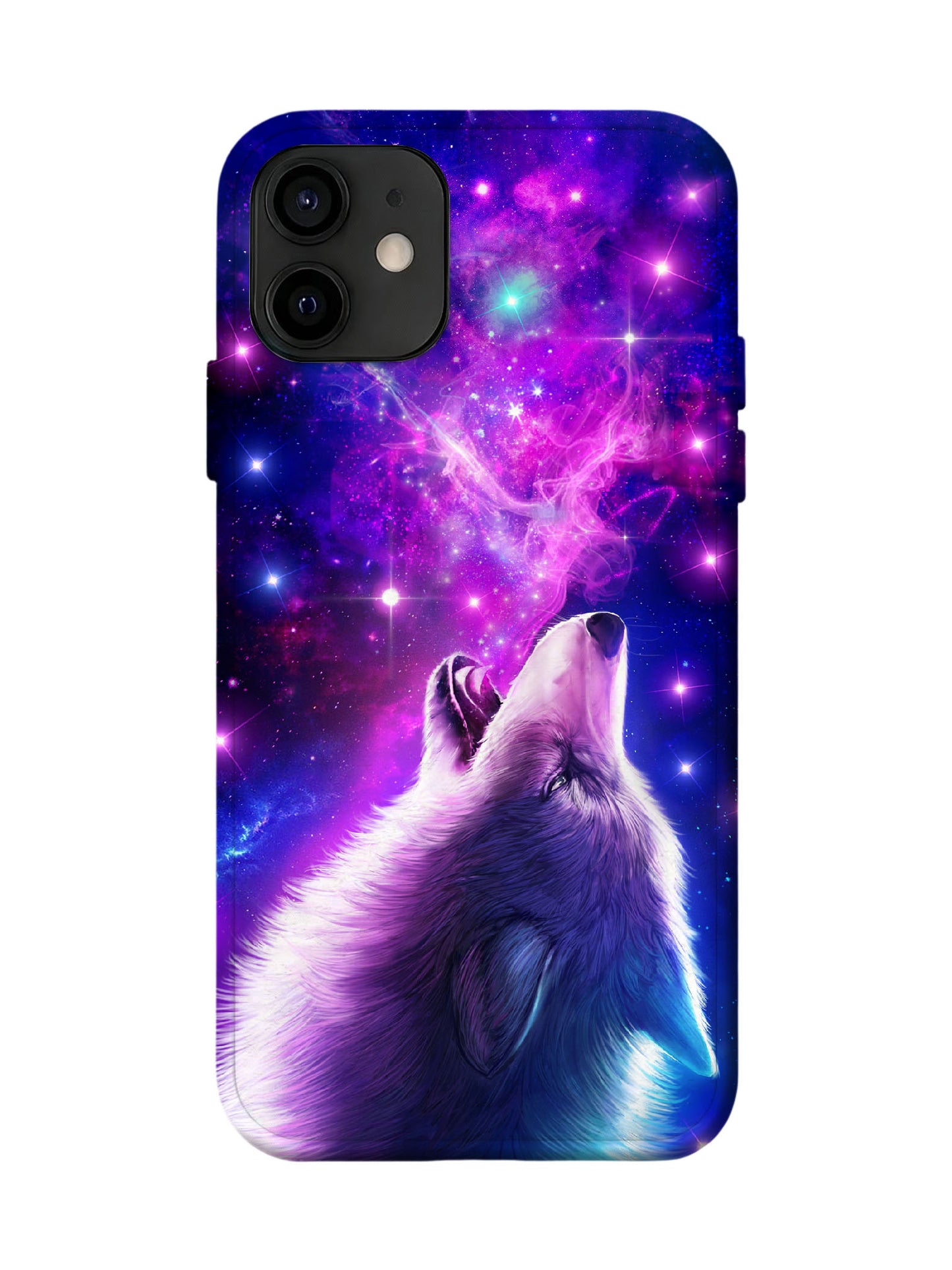 Neon Wolf Cosmic Glow Edgy Protective Phone Case