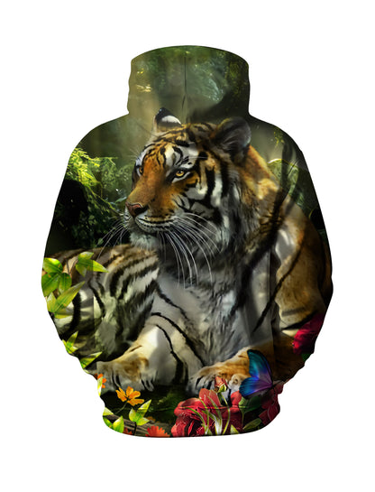Tiger Jungle 3D All Over Print Hoodie Unisex Soft Comfortable Streetwear Pullover
