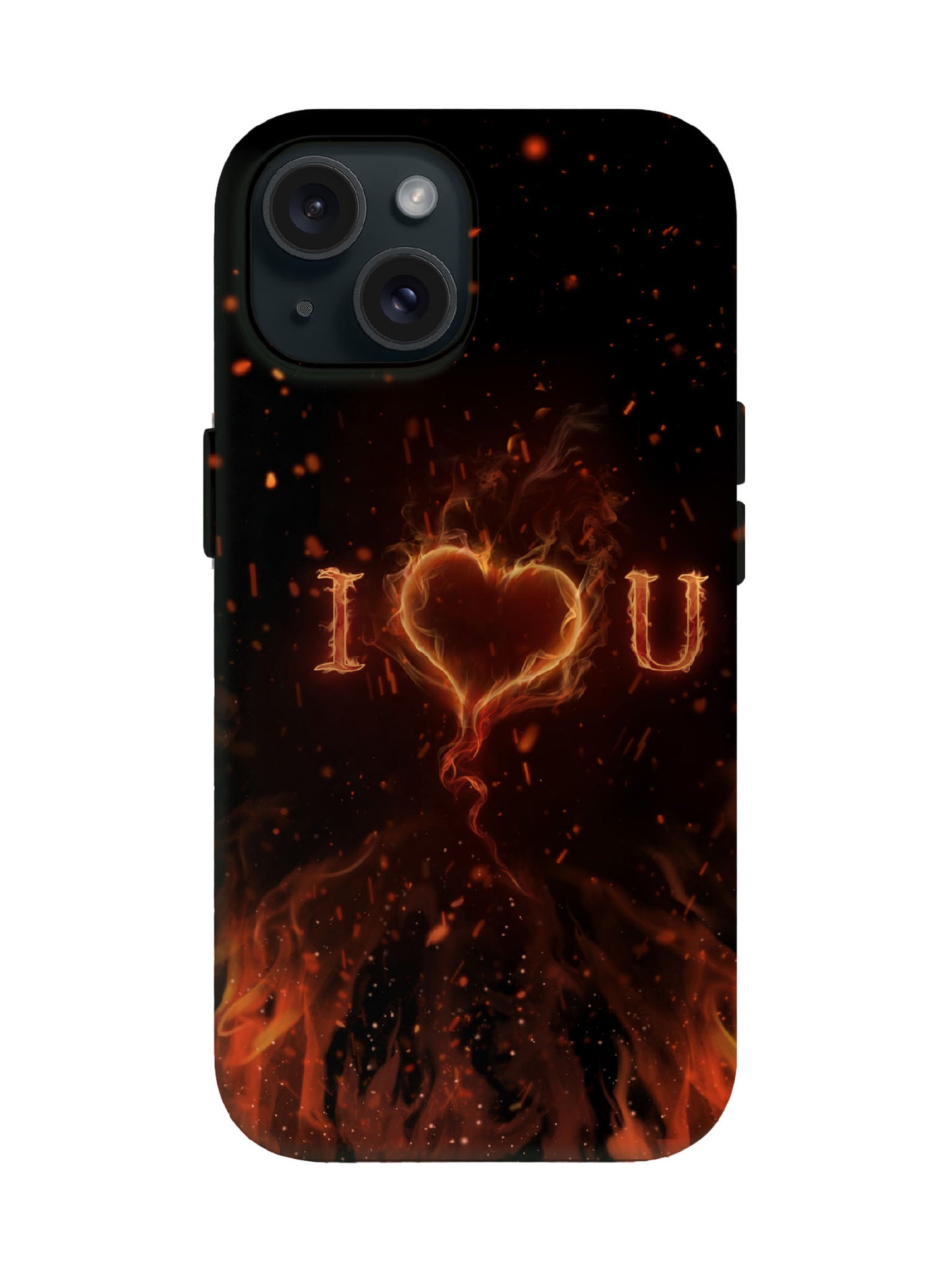 Flame Heart Edgy Statement Phone Case