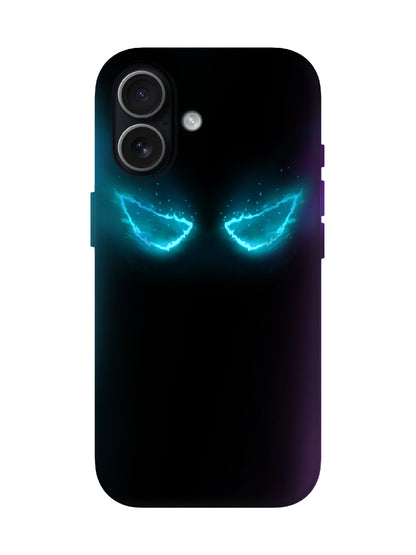 Neon Eyes Edgy Cyberpunk Protective Phone Case