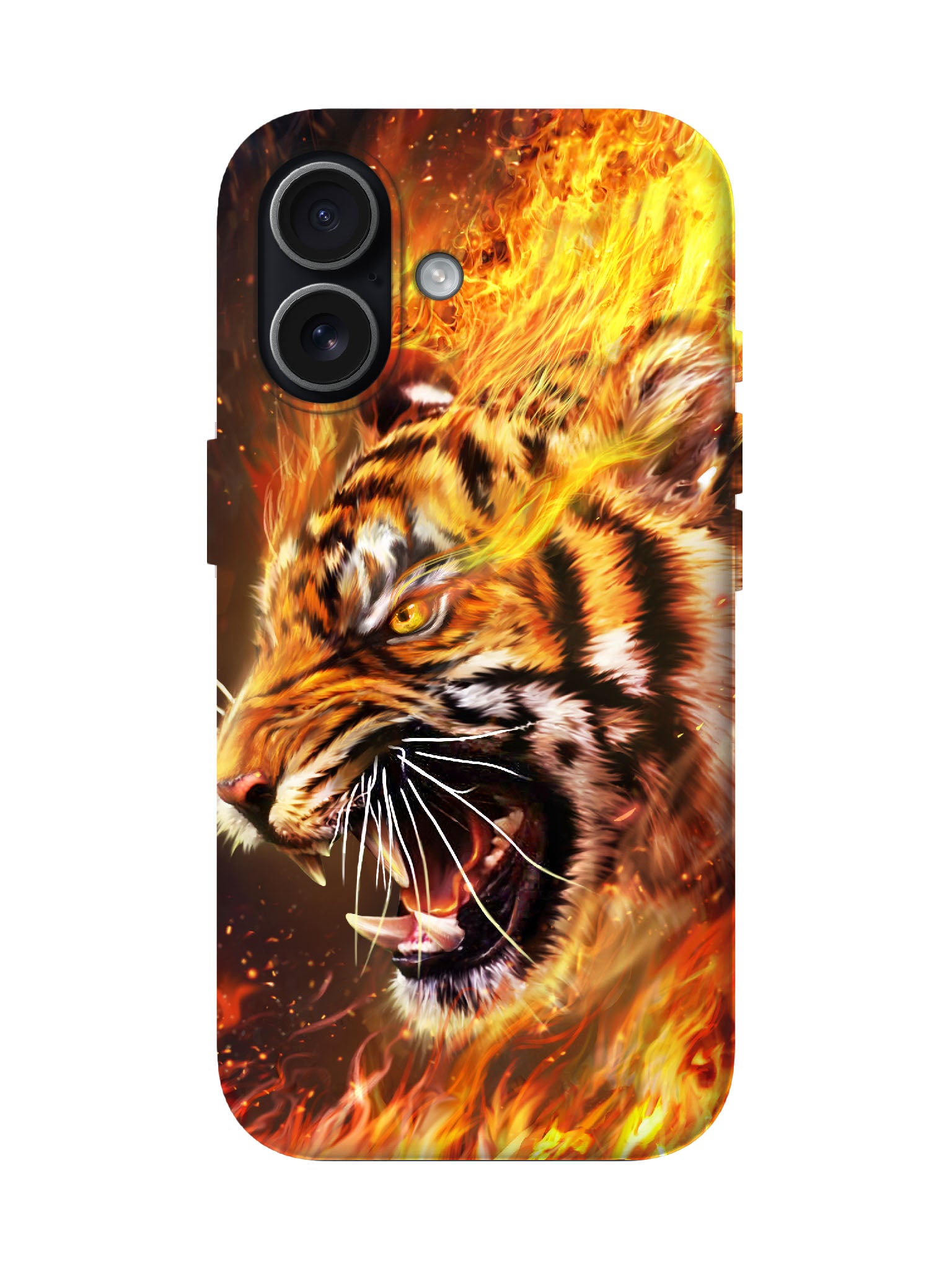 Flame Tiger Edgy Hardcore Tough Phone Case