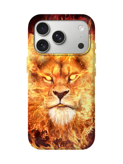 Flame Lion Edgy Tough Phone Case