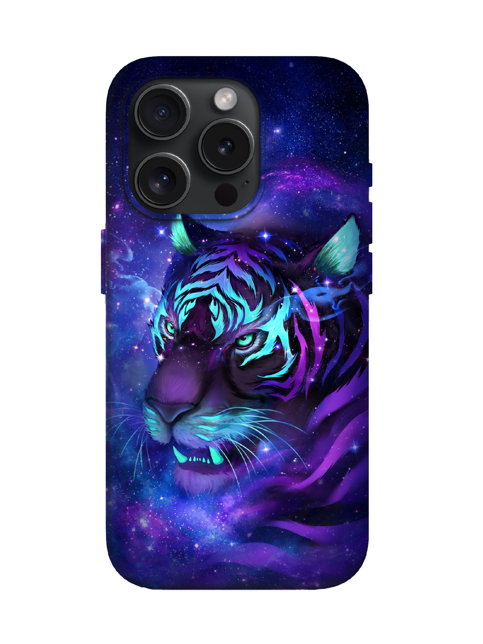 Neon Tiger Cosmic Cyberpunk Tough Phone Case