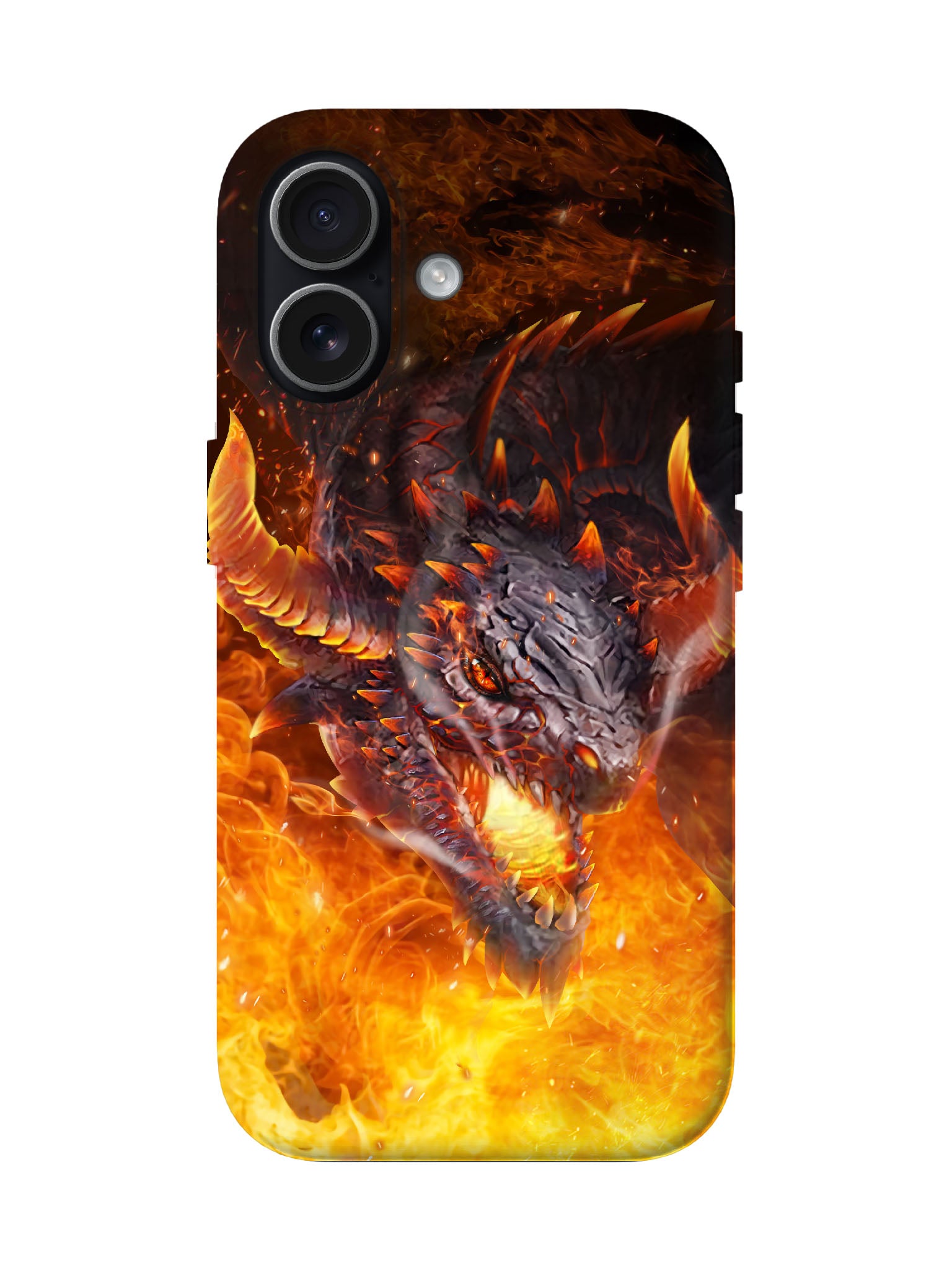 Flame Dragon Edgy Cyberpunk Tough Phone Case