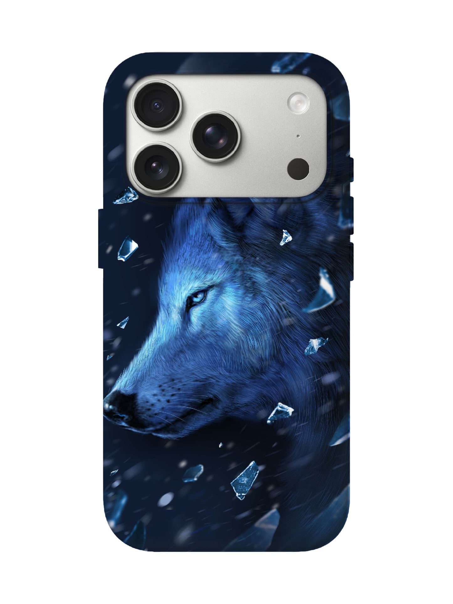 Ice Wolf Portrait Edgy Tough Phone Case