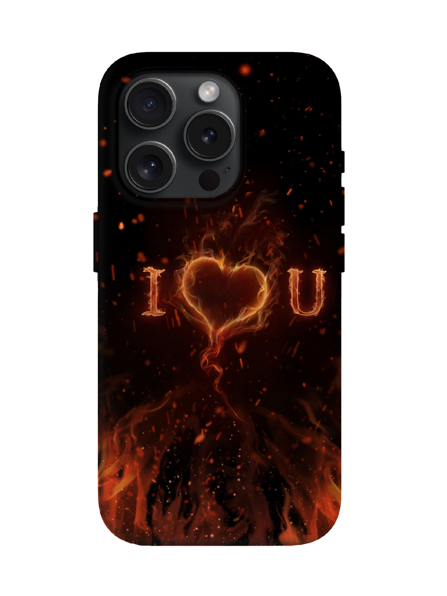 Flame Heart Edgy Statement Phone Case