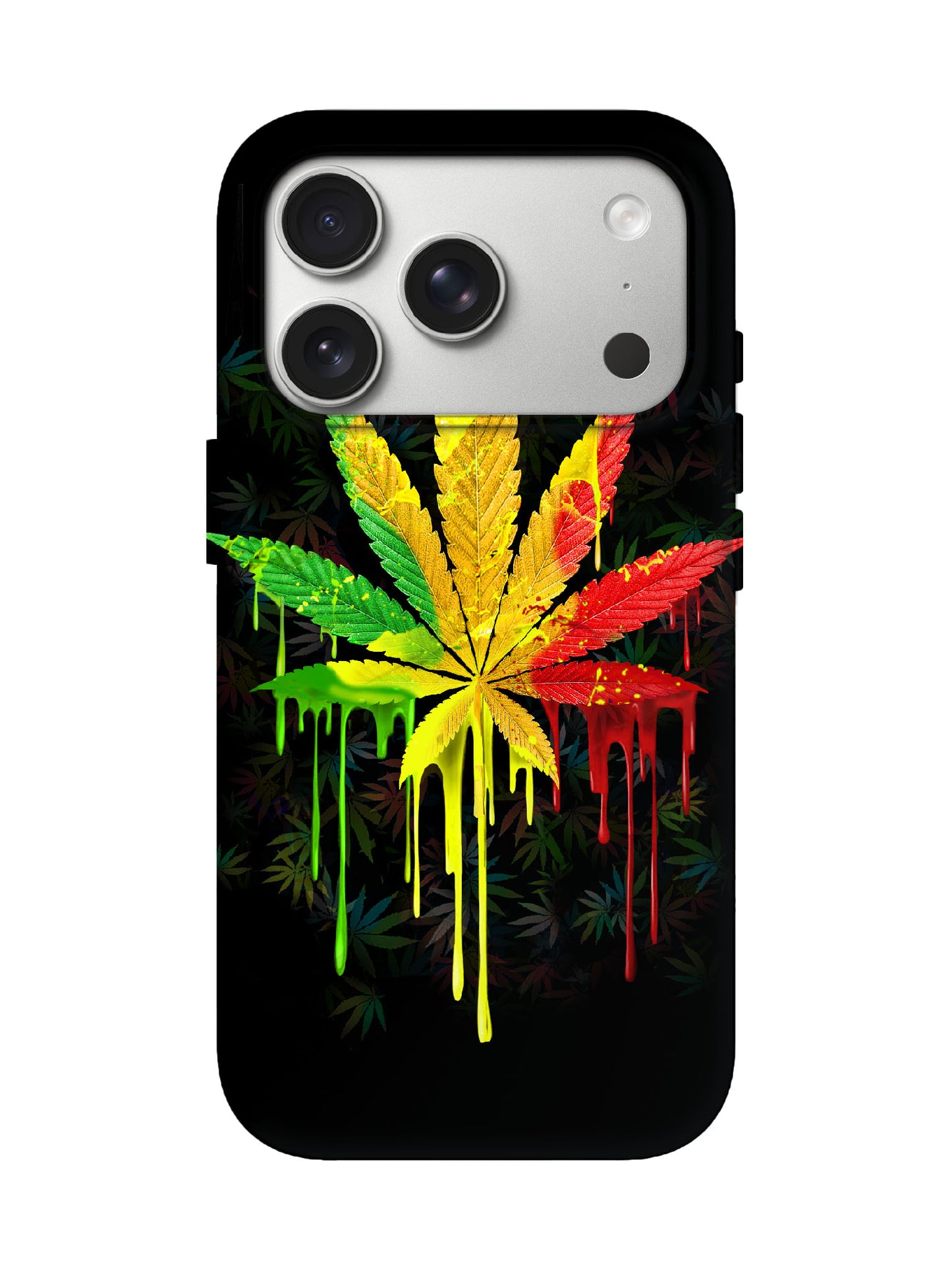 Dripping Rasta Leaf Edgy Statement Phone Case
