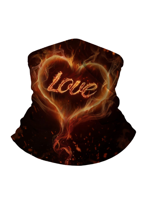 Unisex Flaming Rose Neck Gaiter – Soft Stretchy UV Protection Gaiter