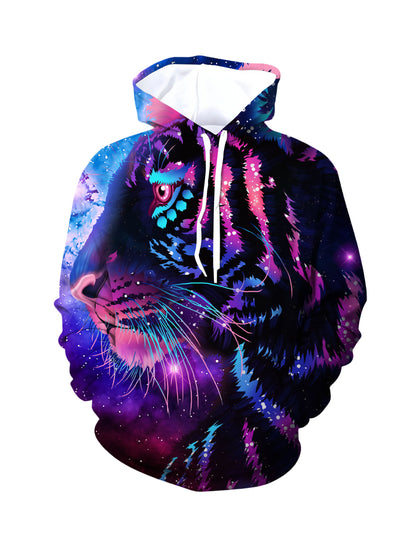 Galaxy Tiger 3D All Over Print Hoodie Unisex Soft Comfortable Streetwear Pullover