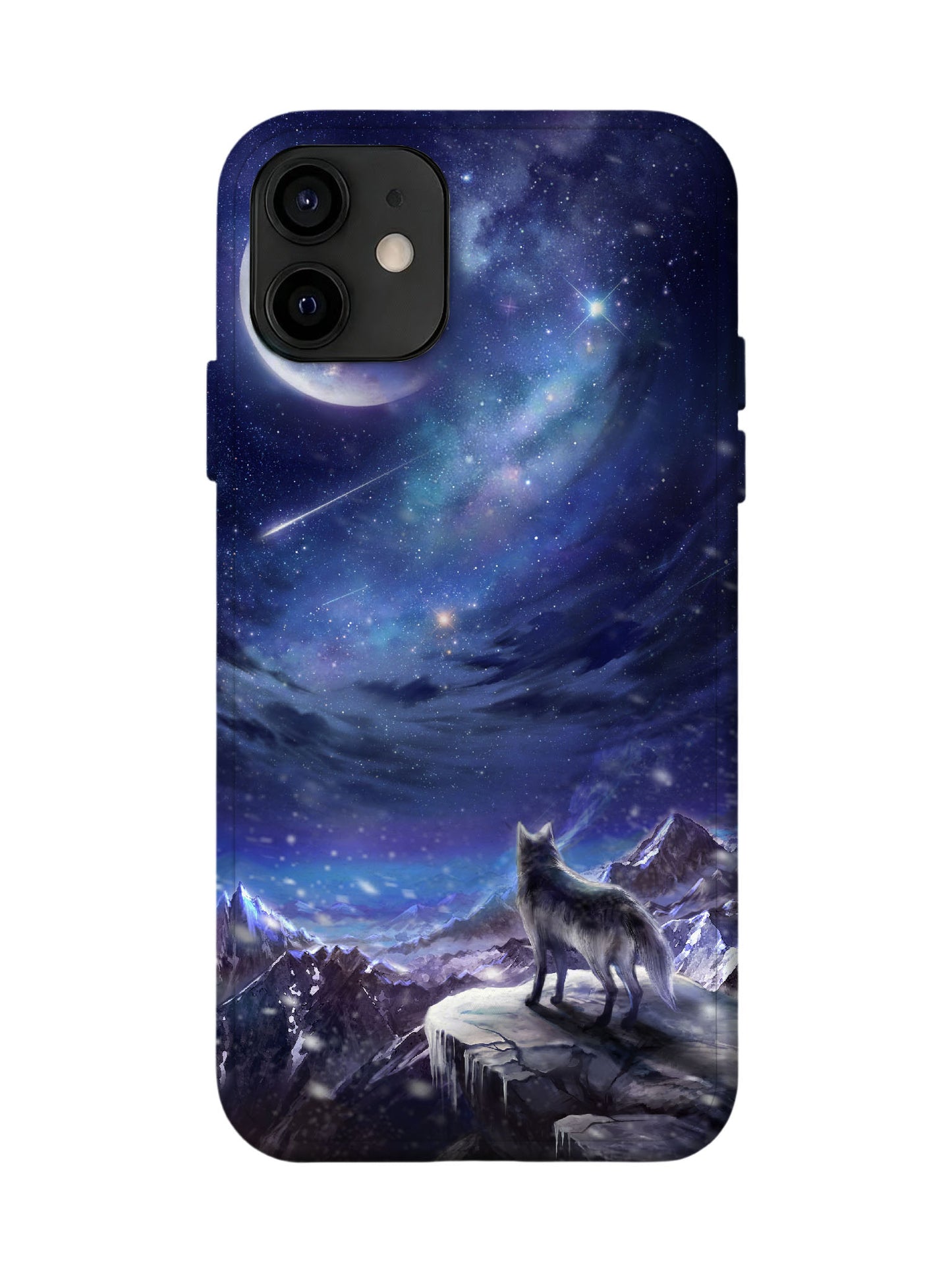 Cosmic Wolf Night Sky Edgy Protective Phone Case