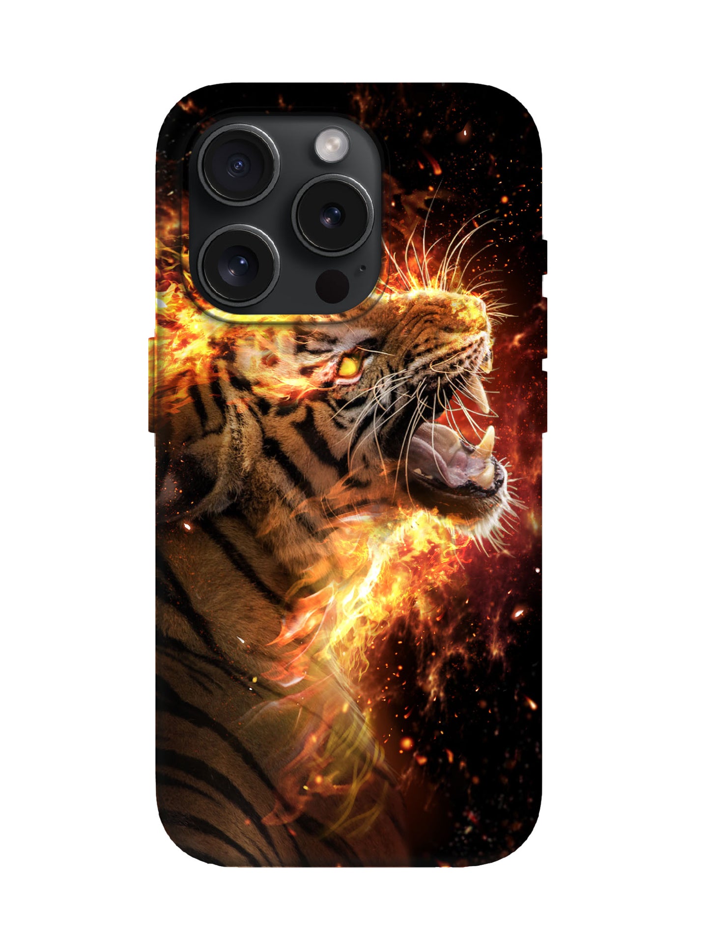 Flame Tiger Edgy Hardcore Tough Phone Case