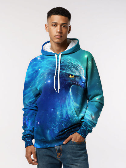 Galaxy Eagle 3D All Over Print Hoodie Unisex Soft Comfortable Streetwear Pullover