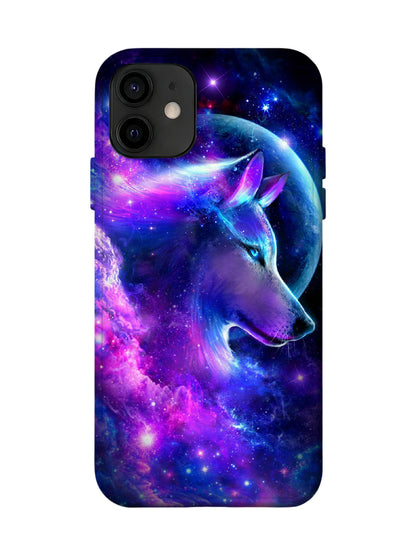 Cosmic Wolf Neon Cyberpunk Protective Phone Case