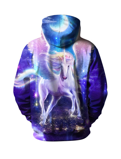 3D All Over Print Unicorn Hoodie for Men Women Galaxy Winged Horse Fantasy Sweatshirt