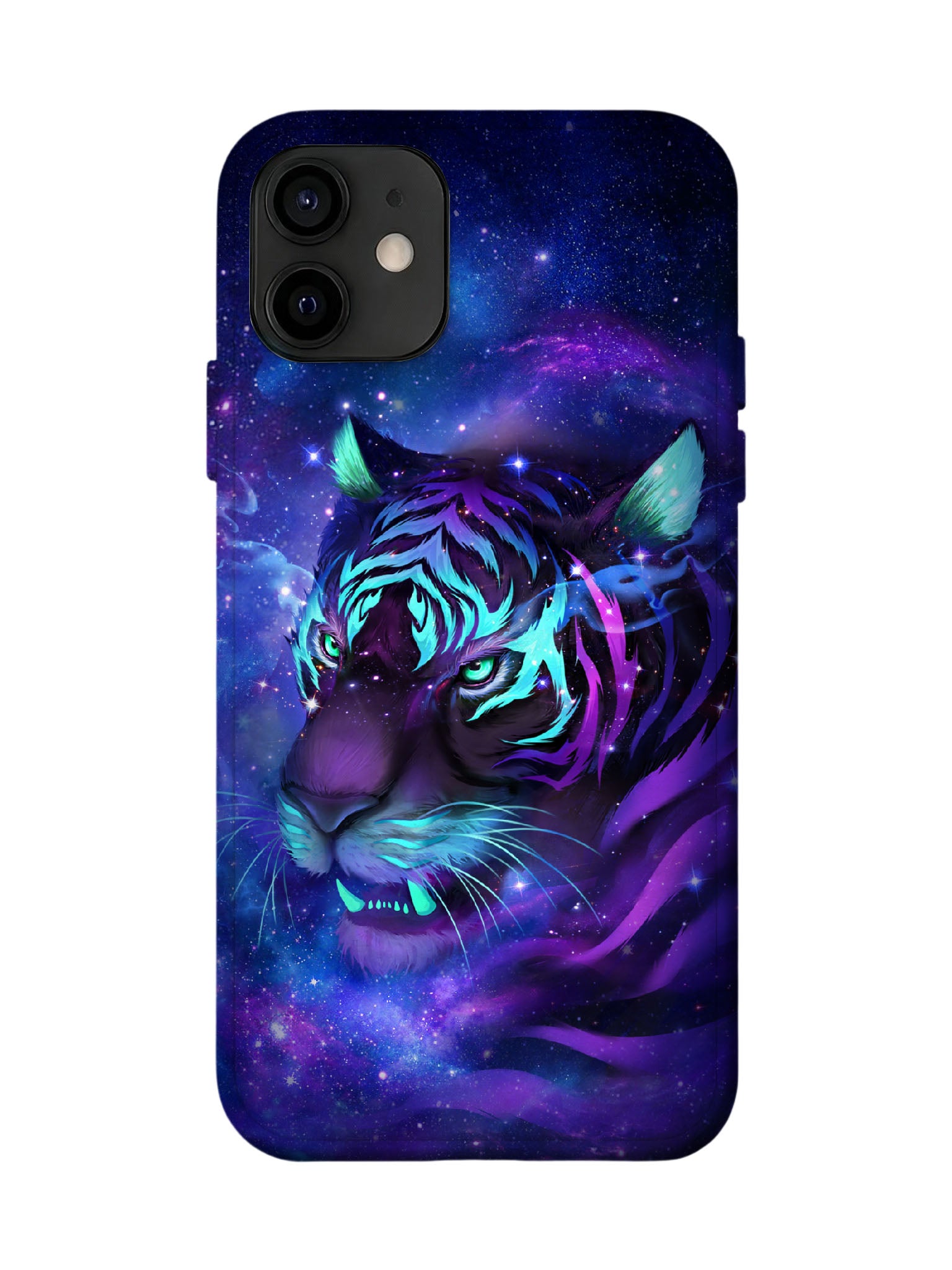 Neon Tiger Cosmic Cyberpunk Tough Phone Case