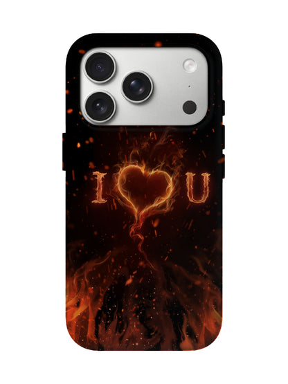 Flame Heart Edgy Statement Phone Case