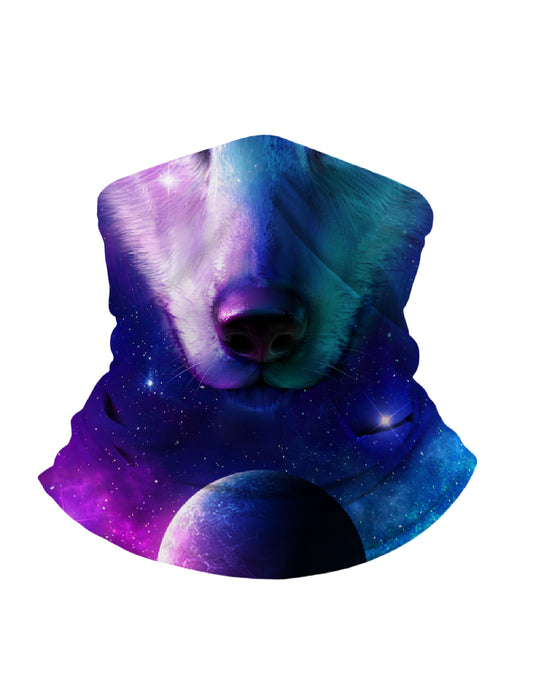 Tube Face Mask with 3D all over print galaxy nebula design, Aesthetic style unisex neck gaiter, breathable fabric and soft stretchy for outdoor use