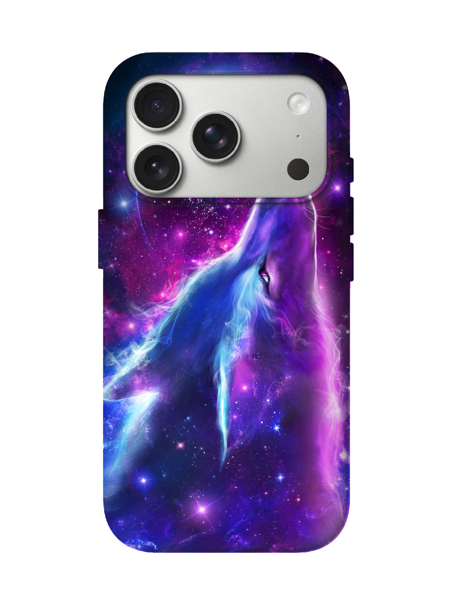 Cosmic Wolf Neon Edgy Tough Phone Case