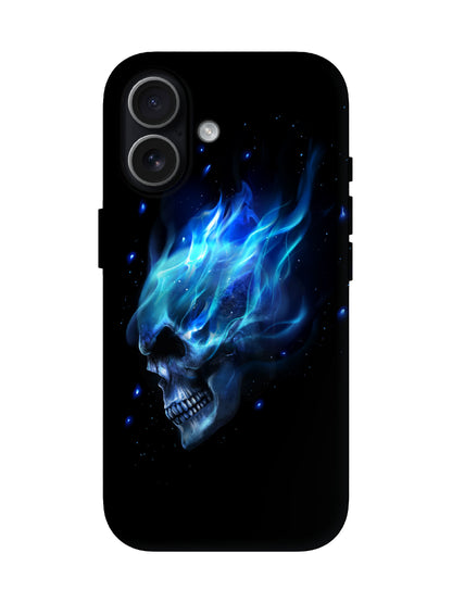 Shadowed Blaze: Side-Face Skull Edgy Protective Cover