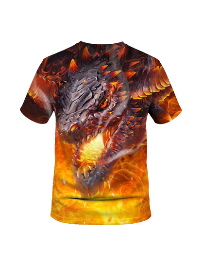 Men Women 3D All Over Print Dragon Fire T-Shirt Sweatshirt Apparel
