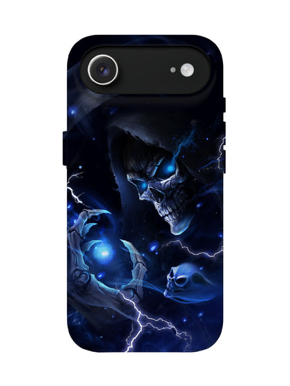 Skull Flame Lightning Edgy Cyberpunk Tough Phone Case