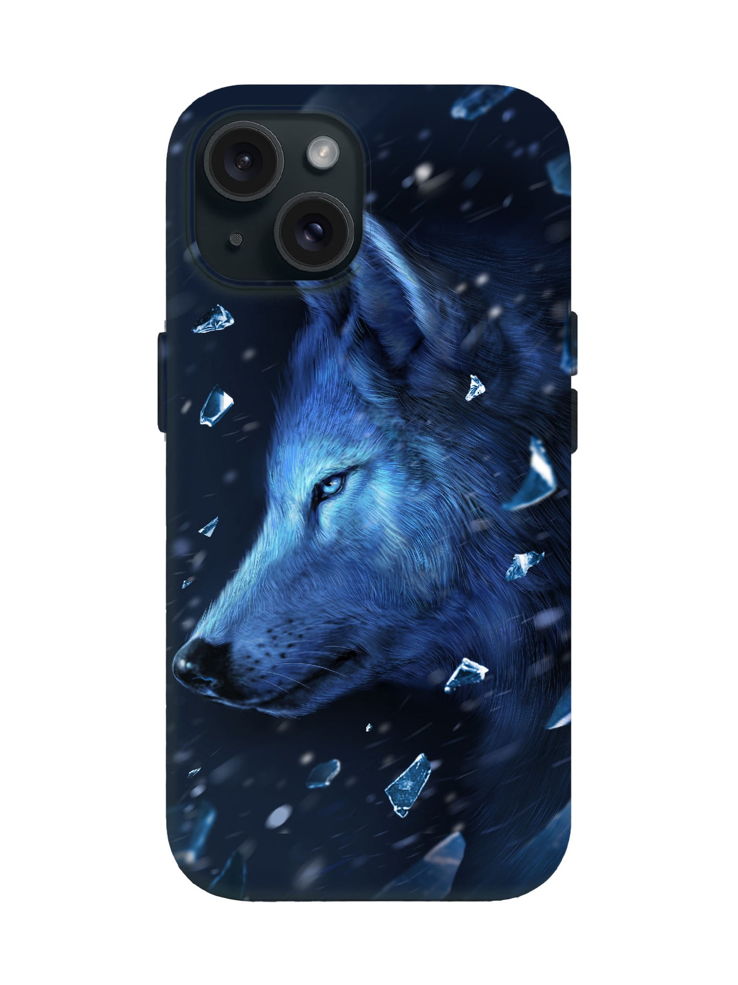 Ice Wolf Portrait Edgy Tough Phone Case