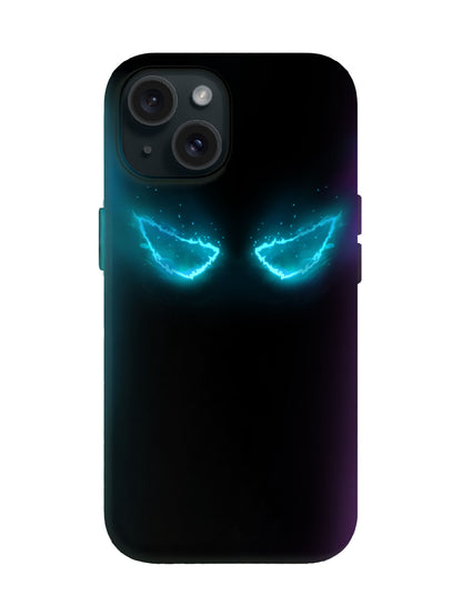 Neon Eyes Edgy Cyberpunk Protective Phone Case