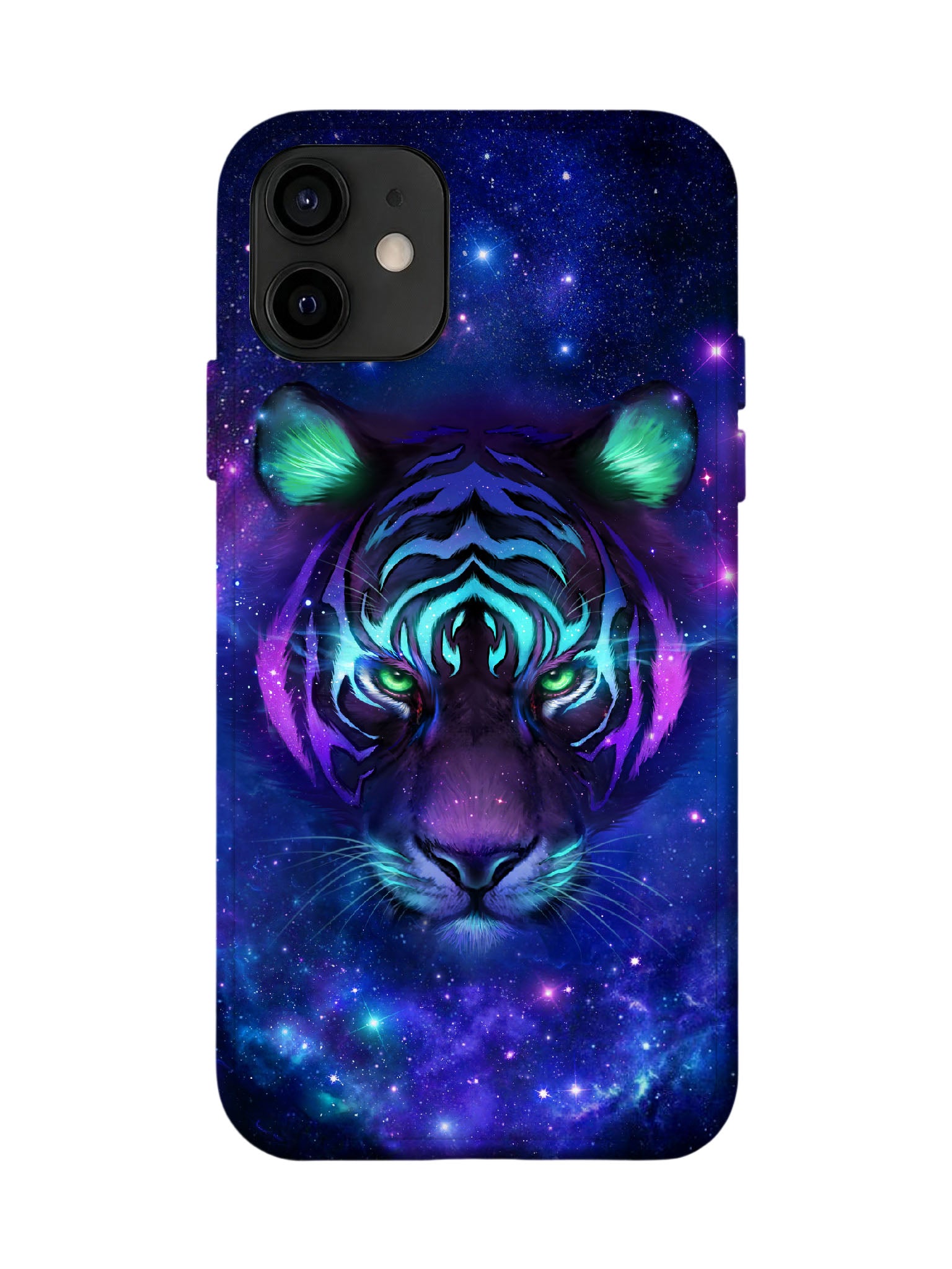 Neon Tiger Cosmic Cyberpunk Protective Phone Case
