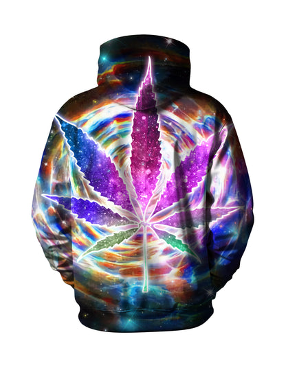 Galaxy Cannabis Leaf 3D All Over Print Hoodie Unisex Soft Cotton Blend Streetwear