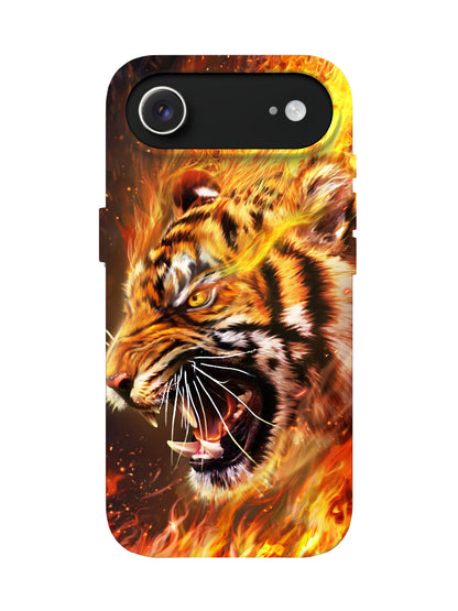 Flame Tiger Edgy Hardcore Tough Phone Case