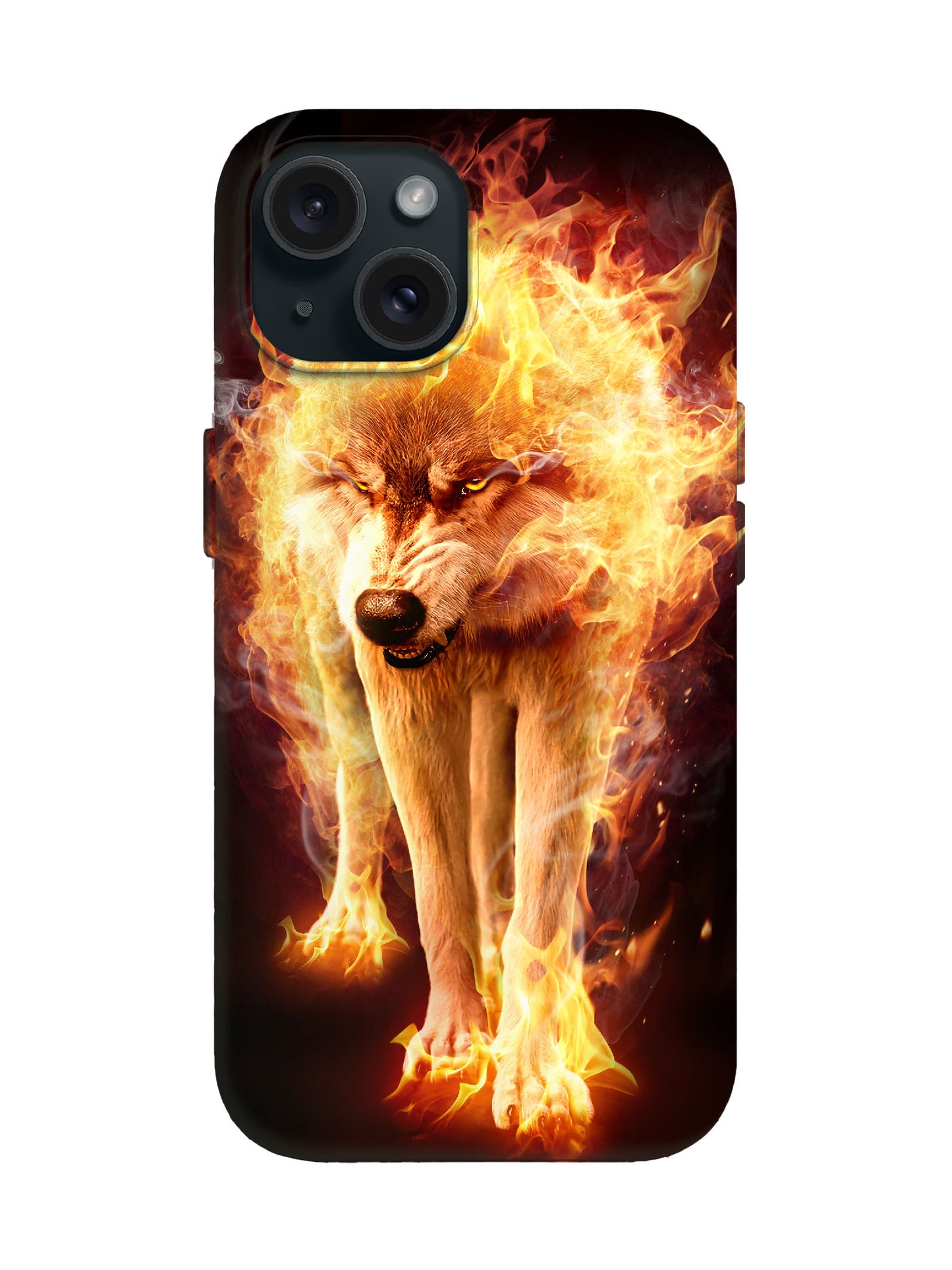 Flame Wolf Edgy Hardcore Tough Phone Case