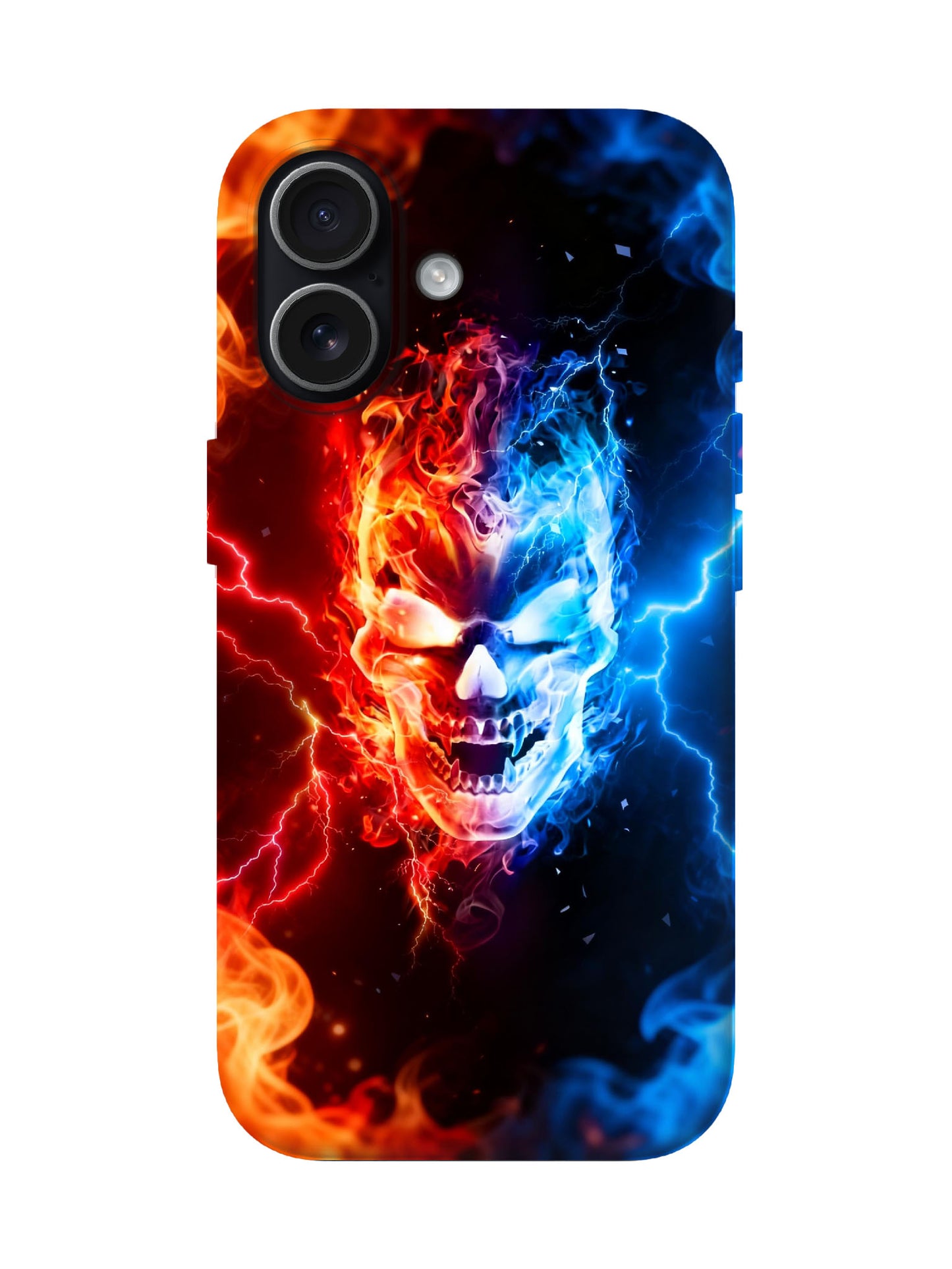 Skull Flame Lightning Edgy Cyberpunk Tough Phone Case