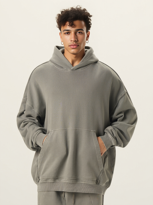 Stone-Washed 420g Loop Fabric Oversized Hoodie