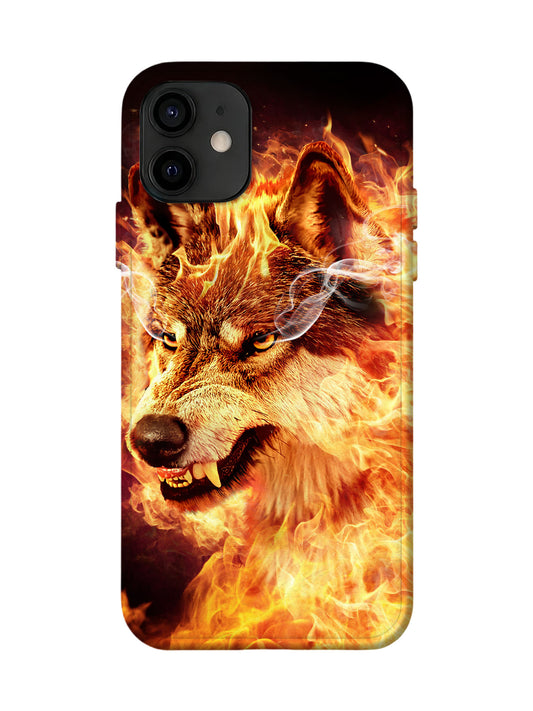 Flame Wolf Edgy Hardcore Tough Phone Case