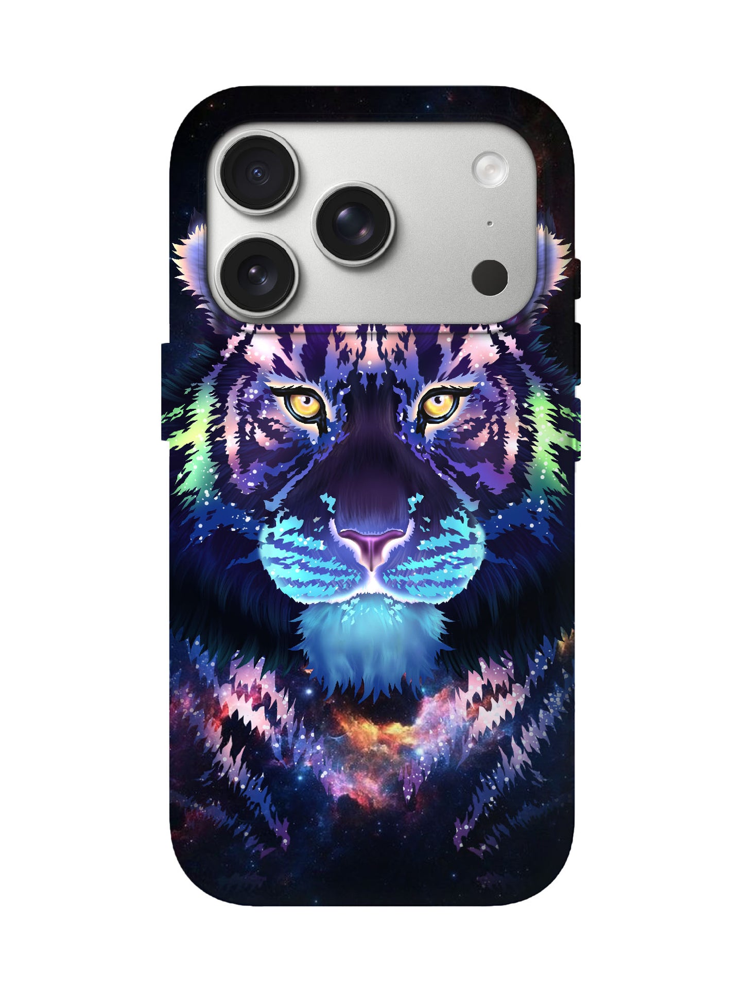 Cosmic Tiger Neon Edgy Tough Phone Case
