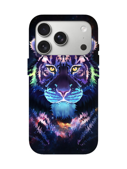 Cosmic Tiger Neon Edgy Tough Phone Case