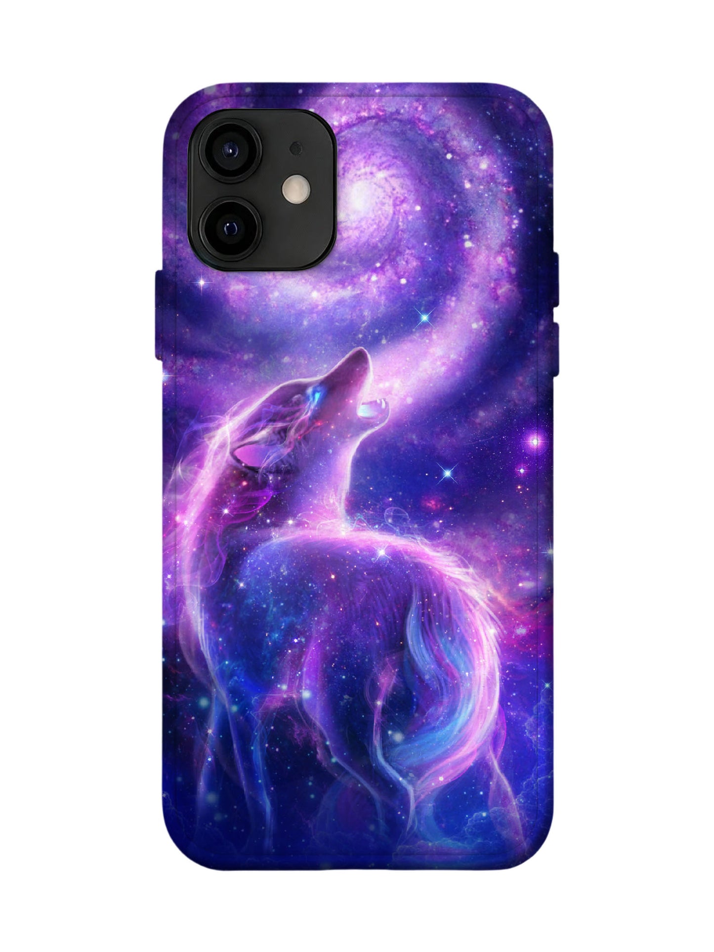 Cosmic Wolf Nebula Edgy Cyberpunk Protective Phone Case