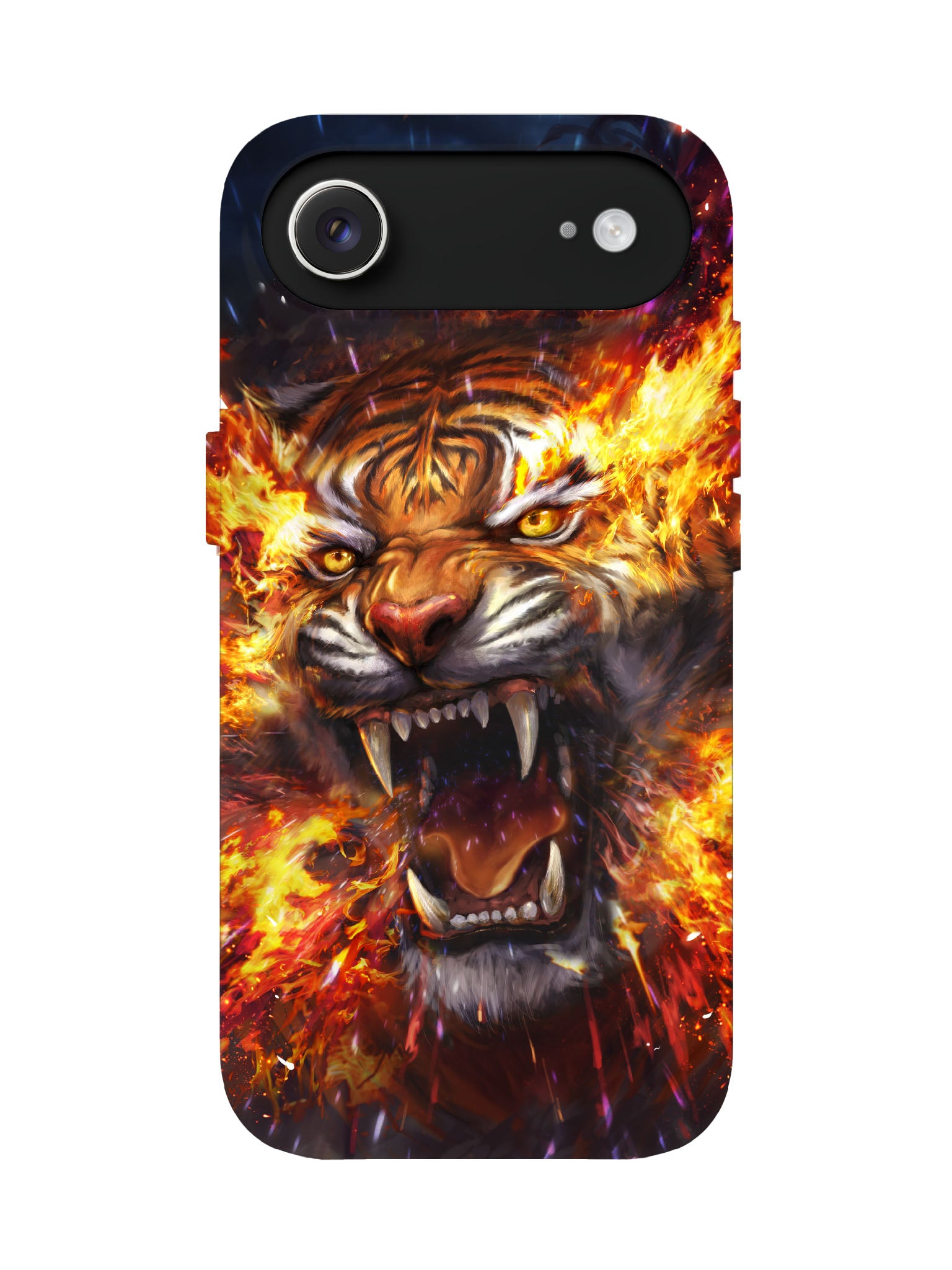 Flame Tiger Edgy Hardcore Tough Phone Case